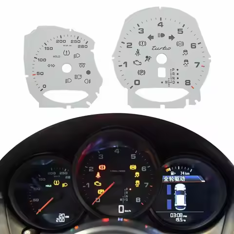 Instrument cluster Turbo Gauge Face For Porsche 981 982 (718) Boxster / Cayman / Macan 280KM/H 300KM