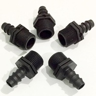 Male Adapter Nipple Thread 3/ 4Pcs inch to PE Hose 13x16mm Fertigation Hydroponics