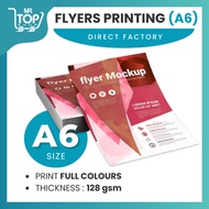 Flyer Printing A6 128gsm Art Paper/Flyer Cetak/Colour Digital Printing/1 Side Print | 2 Side Print