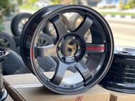 แม็กใหม่ TE37 SUV กว้าง9ออฟ25 ใส่รถตัวสูงไม่ล้น 6รู ขอบ18 สีเทากันหยอดแดง 1ชุด หรือ4วง