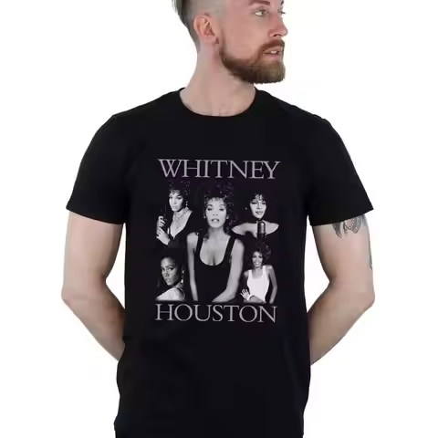 Whitney Houston Men's Multiple Pose T-Shirt
