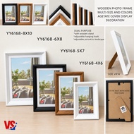 [VS] Classic Photo Frame 4R 5R 6R 8R 10R Wooden Picture Frame Tabletop Wall Mount Home Deco (YY6168)