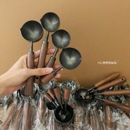 Item Panas, Terlaris: Sudu Kopi Tepung Susu Pemegang Panjang Serbuk Kopi Kayu Walnut Sudu Sukat 304 