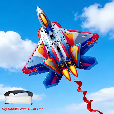 Blue Plane Kite for Adults with Handle And Line - Outdoor Fun Sports Kite Flying Factory Outlet
