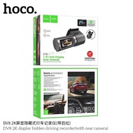 HOCO DV8 กล้องติดรถยนต์ QHD 2K 1440P / 25fps 2 กล้องหน้าหลัง มุมมองกว้าง ดูผ่านโทรศัพท์ได้ Dashcam