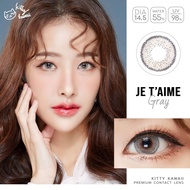 คอนแทคเลนส์ รุ่น Je t aime สีเทา/ตาล Gray/Brown มีค่าสายตา (0.00)-(-10.00)