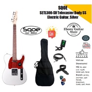 SQOE SETL300 Telecaster Body Design SS Pickup 6-string Electric Guitar Rosewood Fretboard - Silver