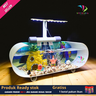 [PROMO] Aquarium full set / aquarium mini akrilik lengkap dengan pompa dan Mesin filter dan aksesori