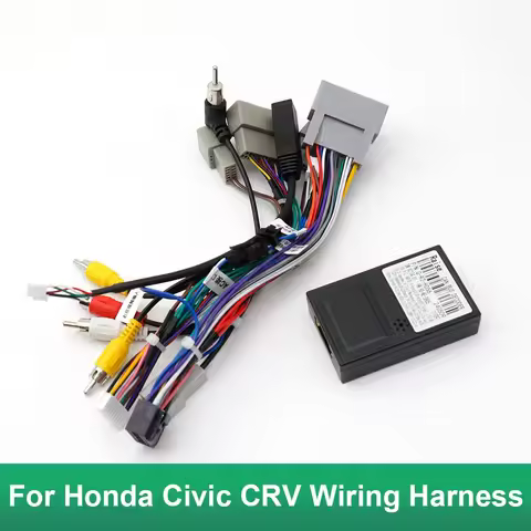 KARUIS Car 16pin Audio Wiring Harness With Canbus Box For Honda Civic CRV Breeze Aftermarket Stereo 