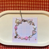 Pink summer bracelet || Fairy tale pink bracelet || Girl stuff