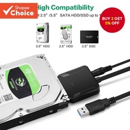 SATA to USB 3.0 Adapter Cable For 3.5/2.5 Inch SSD HDD Hard Drive Disk Converter Support UASP 12V US