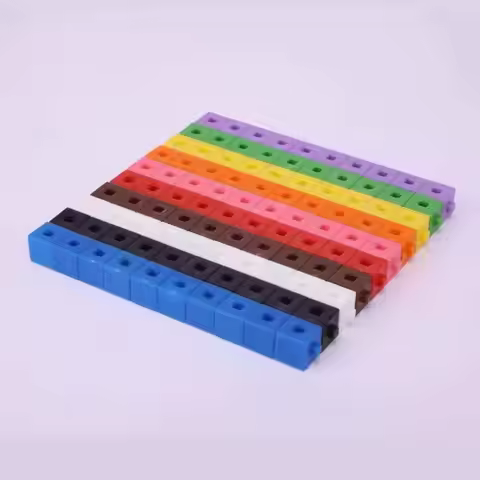 300 Pieces Connecting Math Cubes Multi-Colored Math Linking Cubes Connecting Counting Blocks Long-La