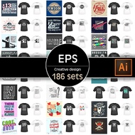Grapic Design Template Bundle Pack / T-Shirt / Hot stamping / Illustrations / Vintage Numbers / Logo / EPS ~ EP035
