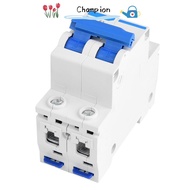 CHAMPIONO 2P Circuit Breaker, 25A/40A/50A/63A DZ47-63 Circuit Breaker, Durable 2P 400V AC Miniature 