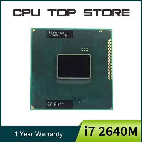 Intel Core i7 2640M SR03R 2.8GHz 2-Core 4-Thread CPU 35W LGA G2 / rPGA988B