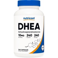 Nutricost DHEA (10mg) 240 Capsules, GMO-Free | Dehydroepiandrosterone, Vegetarian-Friendly