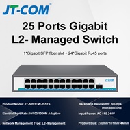 JT-COM จัดการอย่างชาญฉลาด16/24สวิตช์กิกะบิตพอร์ต-VLAN QoSการควบคุมแบนด์วิธสำหรับธุรกิจและเครือข่าย I