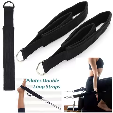 Pilates Bed Accessory 1PC Double Ring Elastic Yoga Pilates Bed Exercise Accessory Ankle Buckle Pilat