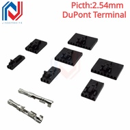 50Pcs DuPont 2.54mm Picth with Lock Rubber Housing Plug 2-9P Connector Plug Socket Dupont lock femal