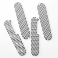 Titanium Scales Pattern DIY Handle Accessories For Victorinox 91mm Swiss Army Knife 1pair For Victorinox 91MM Swiss Army Knife Titanium Patch Change Handle DIY Knife