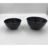 Black Series Tigerware Tableware Plastic Round Deep Bowl 3.5" 4.5" Mangkuk Sup Kecil Mangkuk Hitam P