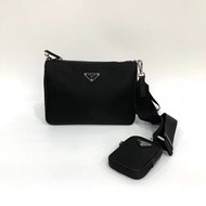 PRADA 2VH113 Nylon Cross-Body Bag 黑尼龍 男三合一斜背包