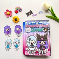 Toca Life worldquiet book Toca Boca Cinamoroll vs Kuromi House-paper doll