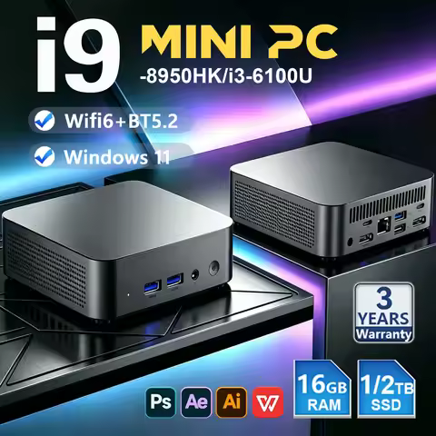 MINI PC Windows 11 Pro Intel i9-8950HK/i3-6100 Gaming PC 16GB RAM 1TB 2TB SSD Mini PC Computer Offic