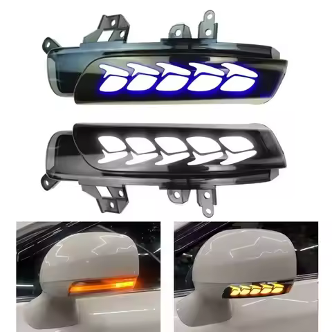 FOR Reiz MARK 13th Crown WISH Prius Rearview mirror running light Dynamic blue and white daylight ru