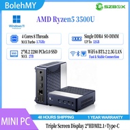 SZBOX MINI PC AMD Ryzen5 3500U 3450U R7 3700U DDR4 WiFi6 Windows 11 With Screen Office PC