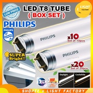 [SET of 10pcs/20pcs] PHILIPS ECOFIT 2ft8W 4ft18W LED T8 Fluorescent Tube Light Lampu Kalimantang T8 