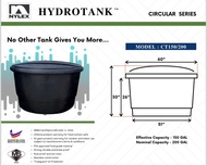 CT  200G NYLEX POLY  WATER TANK  N150 (60" X 30")  [ CT150/200 ] KLANG VALLEY ONLY