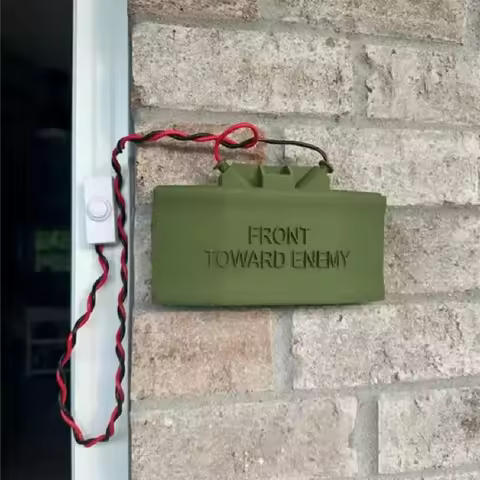 Fake Claymore Mine Doorbell Prank - Funny Prop Replica for Home Decoration & Party Gift Idea