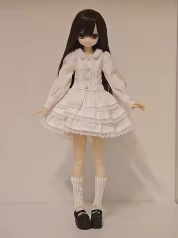 Blyth Dress OB24 Cake Dress Azone Long Sleeved Dress 1/6Doll Clothes (Fit Pullip,Ob22, Licca, Lati, 