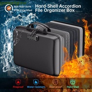 GADGETGLOW​ Fireproof Document Box, 13 Accordion Pocket Waterproof Handheld File Bag, Large Capacity