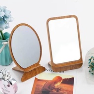 Mini Faux Wood Frame Desk Mirror 13x19cm / 13x20cm.thegioiphukien889