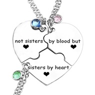 Crystal Charm Weirdo 1 Weirdo 2 Heart Pendant Necklace Stainless Steel Best Friends Sisters Couple N