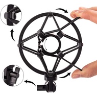 Microphone Shock Mount Holder Clip Mic Anti-Vibration for 22mm-26mm Diameter Dynamic Mic Like Shure 