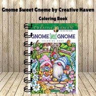 Gnome sweet gnome by Creative haven coloring book 32 coloring pages Kertas Kertas Mewarna Acrylic