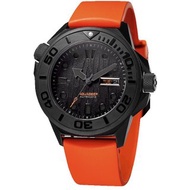Undone Aquadeep Submerge 鈦金屬潛水錶 黑色錶面橙色帶
