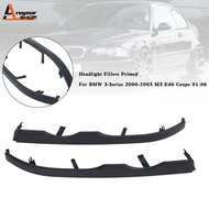 Areyourshop Headlight Fillers Primed For BMW 3-Series 2000-2003 M3 E46 Coupe 01-06