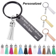 Custom Name Tassel Keychain Drive Safe Keychain Inspirational Students Key Chain Bible Verse