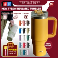 NEW Tyeso Tumbler With Handle Design 900ml/1200ml 304 Stainless Steel Insulated Thermos Flask Water Bottle Botol Air 保温瓶