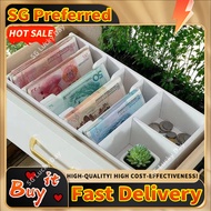 Grid box Ready Stock Cash Box/Money Cashier Drawer Organizing Rack/Desktop Change Storage Box/Coin S
