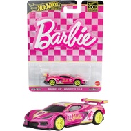 Hot Wheels Barbie Corvette C8 Model Car.R