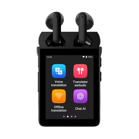 Wooask [A9S] AI Translator Earbuds, Real-Time Translation Device with ChatGPT,No App Needed,for Trav