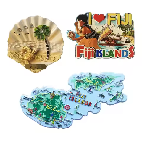 Oceania Fiji Islands Fridge Magnets Tourism Souvenir Refrigerator Sticker Collection Handicraft Gift