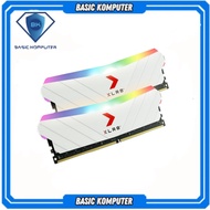 RAM 32GB (2X16GB) DDR4 3200 MHz XLR8 RGB WHITE LONGDIMM MEMORY - PNY
