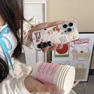 Ins Doll Animal Illustration Phone Case for iPhone 16 Promax 15 Promax 11 12 13 Mini 14plus 11 Pro M