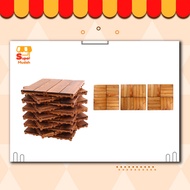 Papan Lantai Kayu Berkarbonisasi DIY Untuk Teras Halaman Luar Balkoni Jubin Lantai Dek Bersambung Co